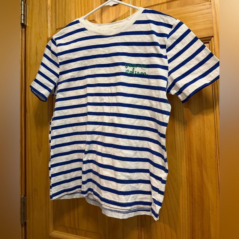 H&M Blue and White Striped t size XS